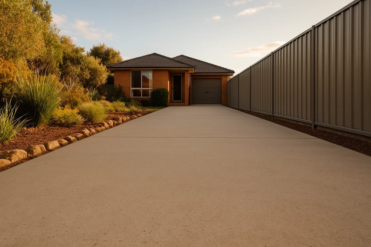 Private garage storage space with neatly stored household items